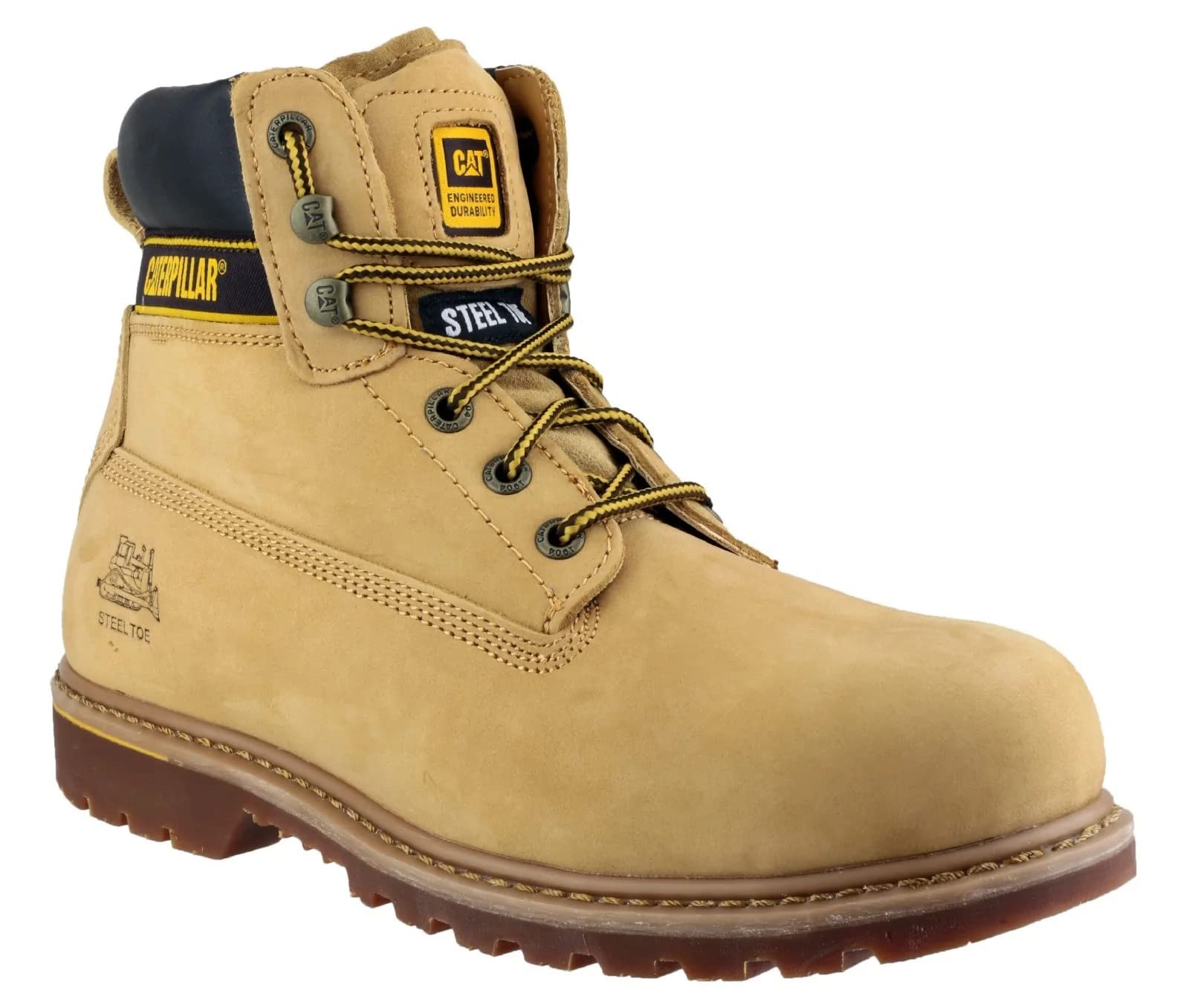 CAT buty ochronne HOLTON S3, obuwie robocze z stalową noską, męskie, brązowe, rozm. 44
