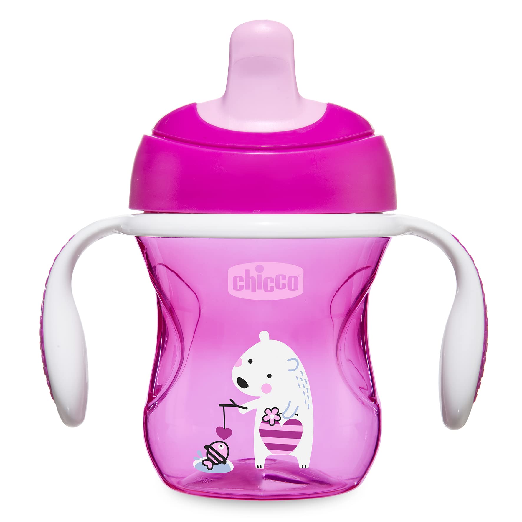 Chicco Set per la Pappa Composto da Tazza Training Cup, Primo Cucchiaio, Piatto Pappa Calda, Piatto Pappa Facile e Portavivande Termico, Età 6 Mesi +, Rosa, Versione per Bimba