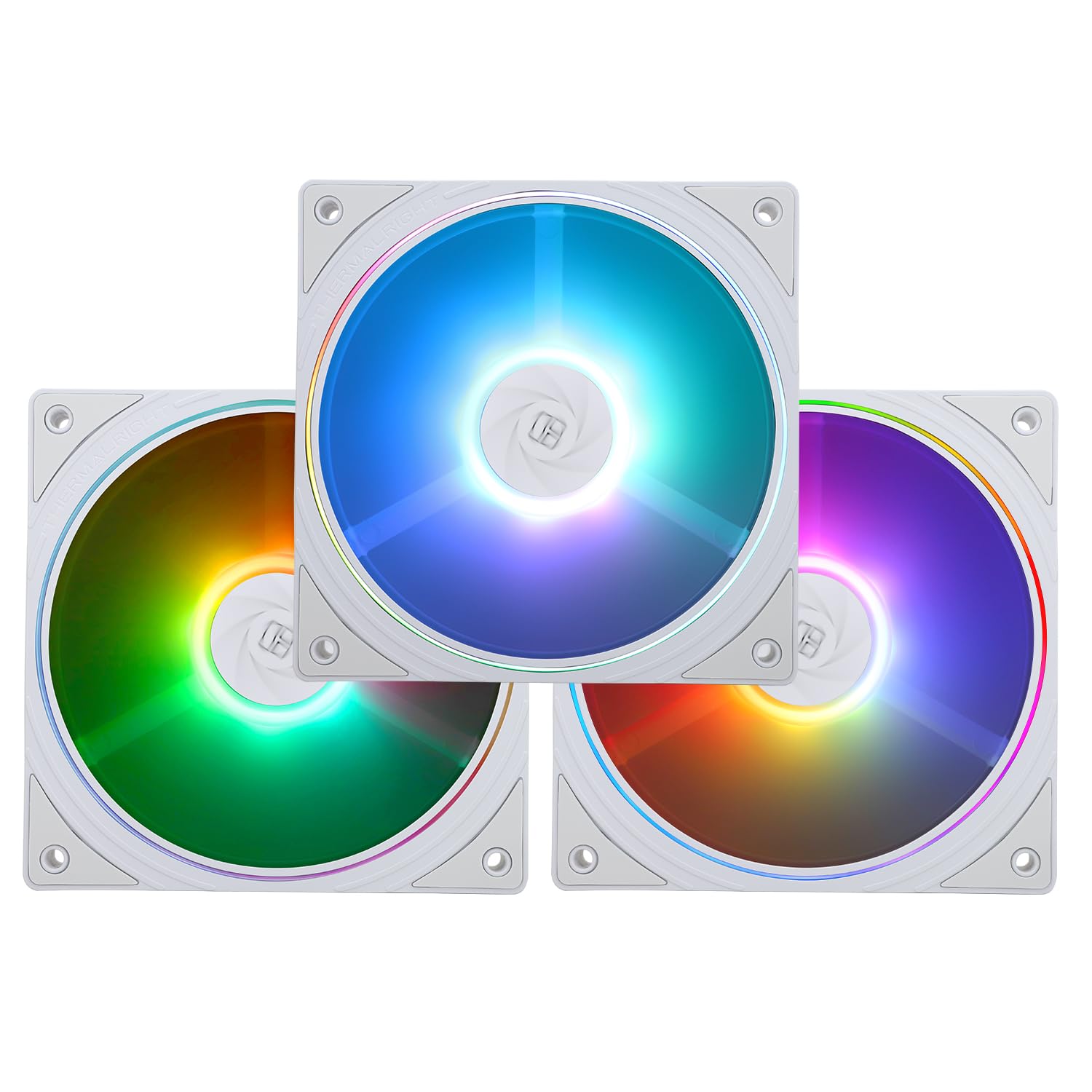 TL-S12W-S X3 CPU Fan, 120mm Case Cooler Fan ARGB, PWM Connector Silent Computer Cooling with S-FDB Bearing,Low Noise 23.2dba, up to 1500RPM PC Cooling (Pack of 3)