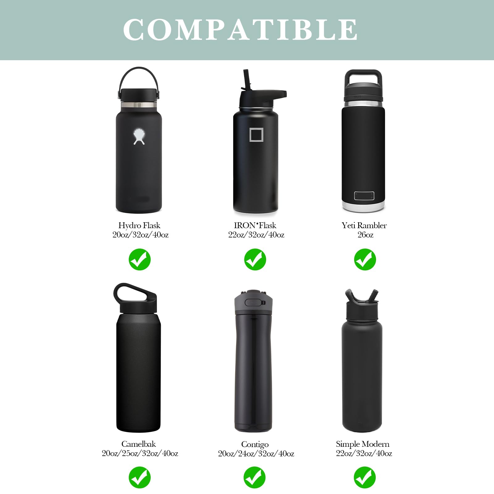 Linkidea Water Bottle Carrier Compatible with YETI Rambler Bottle 18oz/26oz, Owala FreeSip 24oz - Image 4