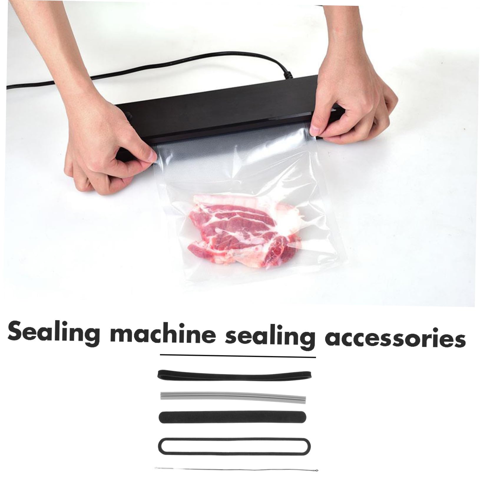 NOLITOY Striscia Saldante Sostituibile per Macchina Sottovuoto in Silicone e Spugna Nera, per Sigillatura Uniforme di Sacchetti in Uso Negozio e Piccola Produzione