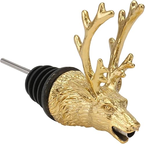 CALLARON Cabeza de ciervo Boquilla de whisky Aireador de vino Vertedor de vino Aireador de cabeza de ciervo Botella de licor Vertedor Bares Vertedor