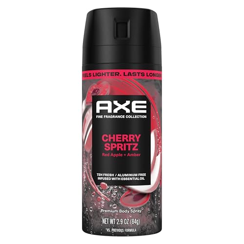 AXE Fine Fragrance Collection Body Spray Cherry Spritz 72 Hour Freshness Aluminum Free 2.9 oz