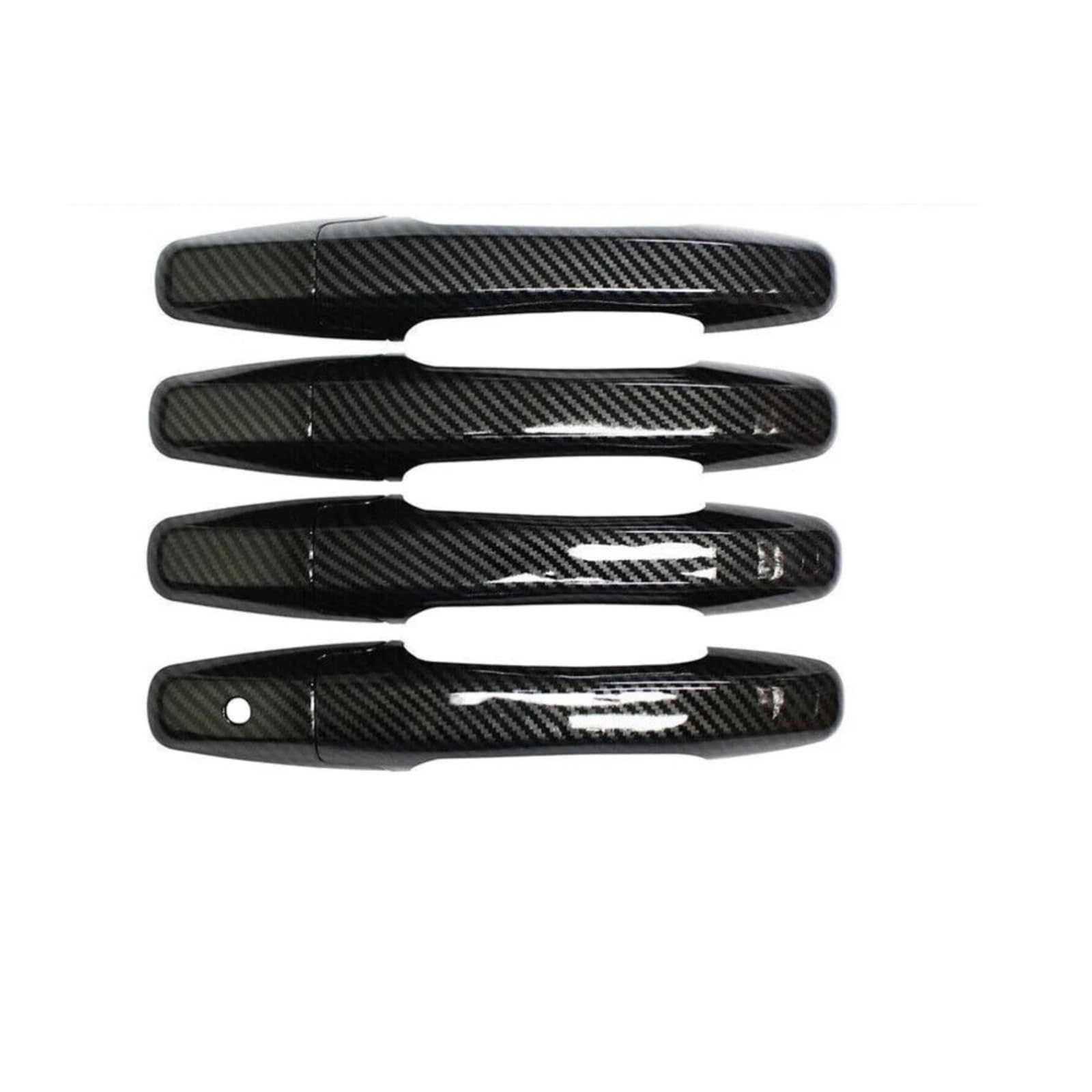 RAGPUKMUAN Car Door Outer Grab Handle for Civic 8th 2006 2007 2008 2009 2010 2011 Car Carbon Fiber Exterior Door Handle Moulding Cover Trim Decor