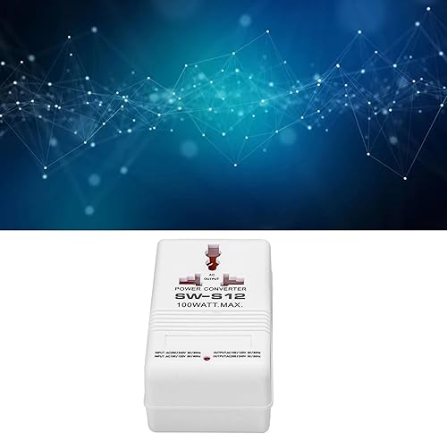 Miniatura 5 de Walfront Convertidor de corriente de 50 W, convertidor de voltaje de 2 canales AC110V120V a 220V240V, adaptador de viaje elevador y descendente,