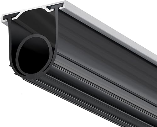 Miniatura 9 de VEVOR Sellos para puerta de garaje, goma inferior, en forma de U + anillo O combinado, burlete para puerta de garaje con kit de retención de riel de