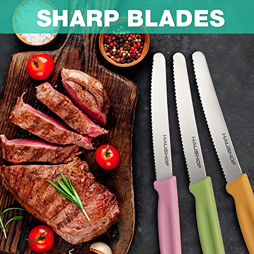 Haushof HH22104 Steak Knives Set Of 4, Serrated Steak Knives, Premium Stainless Steel Steak Knife Set thumb #6