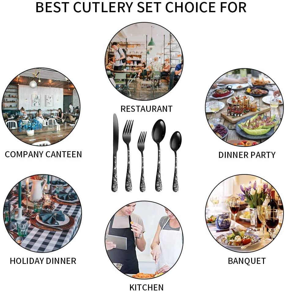 60-Piece Stainless Steel Flatware Set For 12, Mirror | Ubuy - View #6