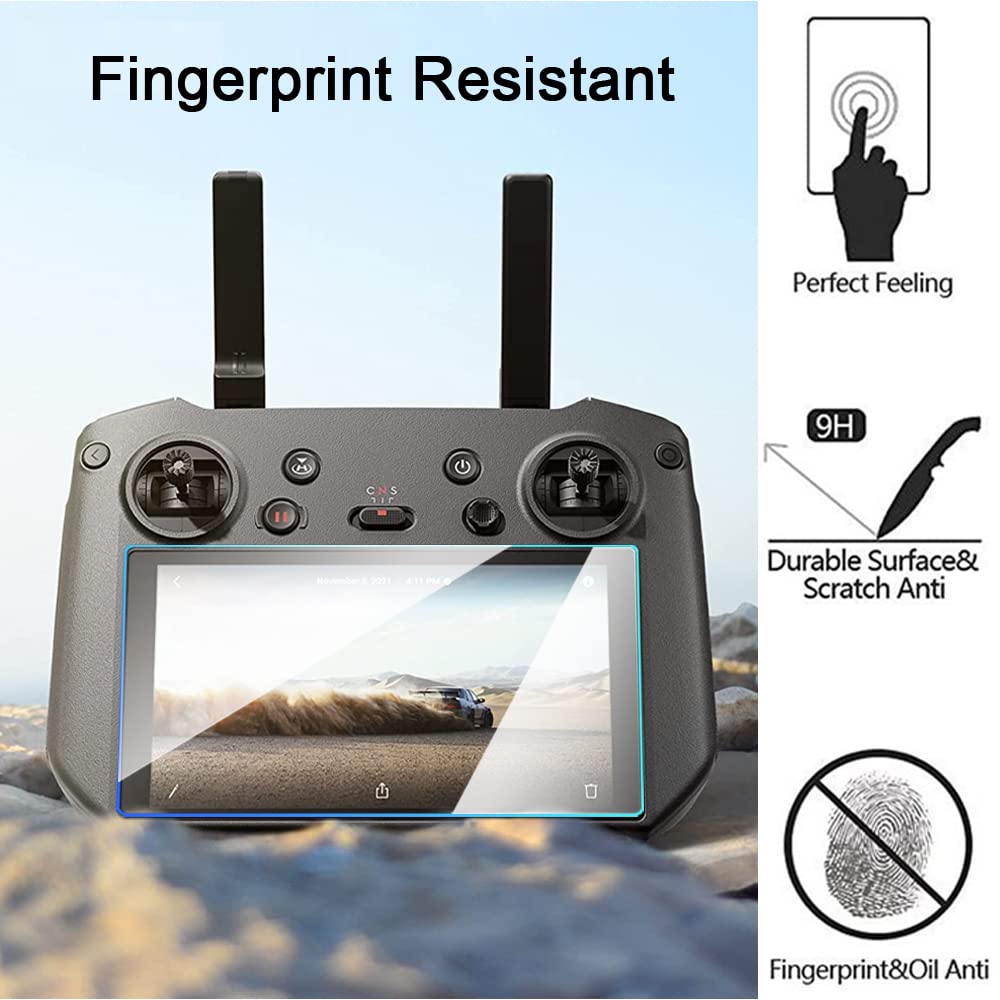 Vetro Temperato Per DJI RC Pro Controller - Pellicola Protettiva 9H 0,3mm - Confezione Da 3 Pezzi - Foto 7