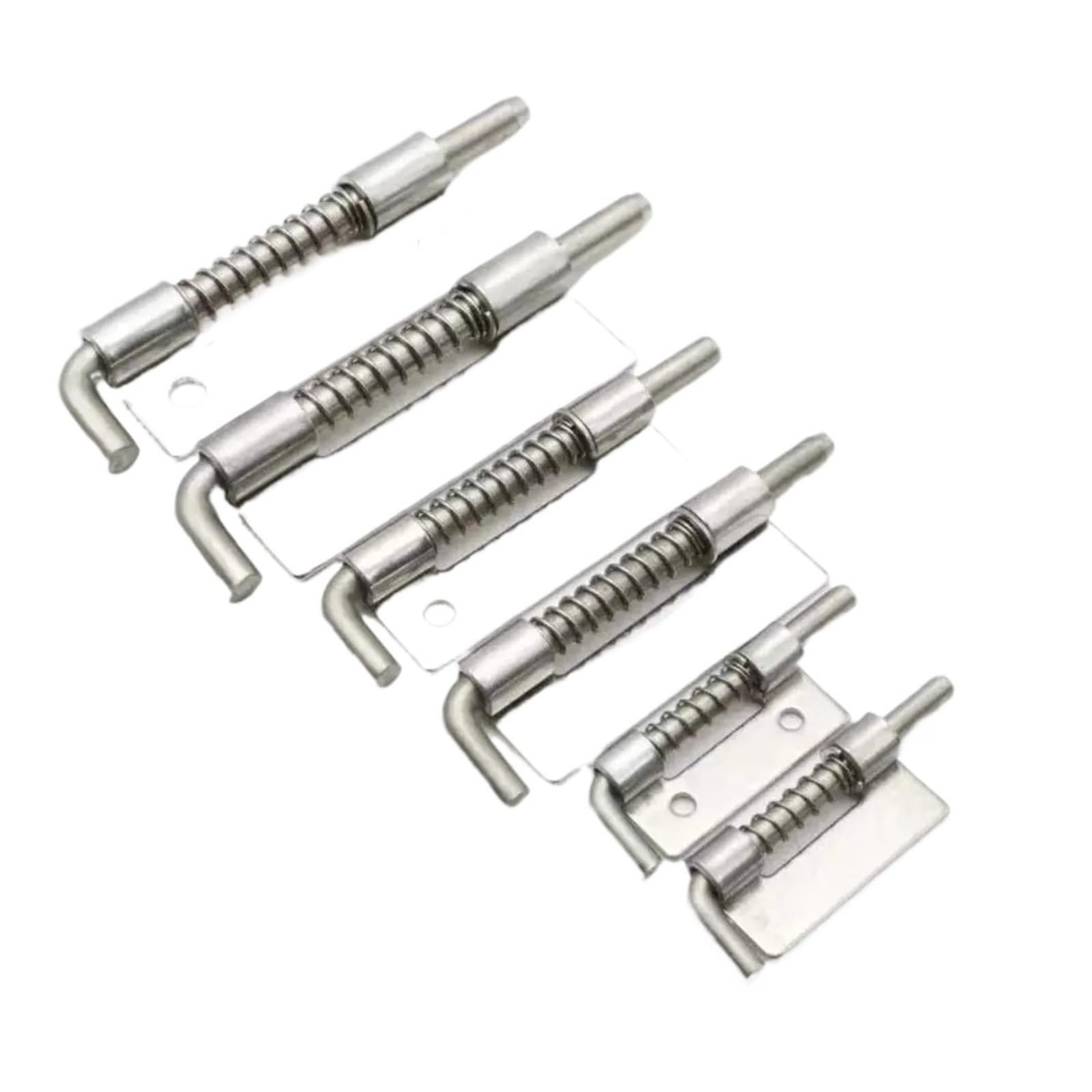 gate Bolt Stainless Steel Spring Loaded Door Lock Bolts Catch Latch Padlock Clasp Cabinet Latches Home Hardware(Left-2inch)