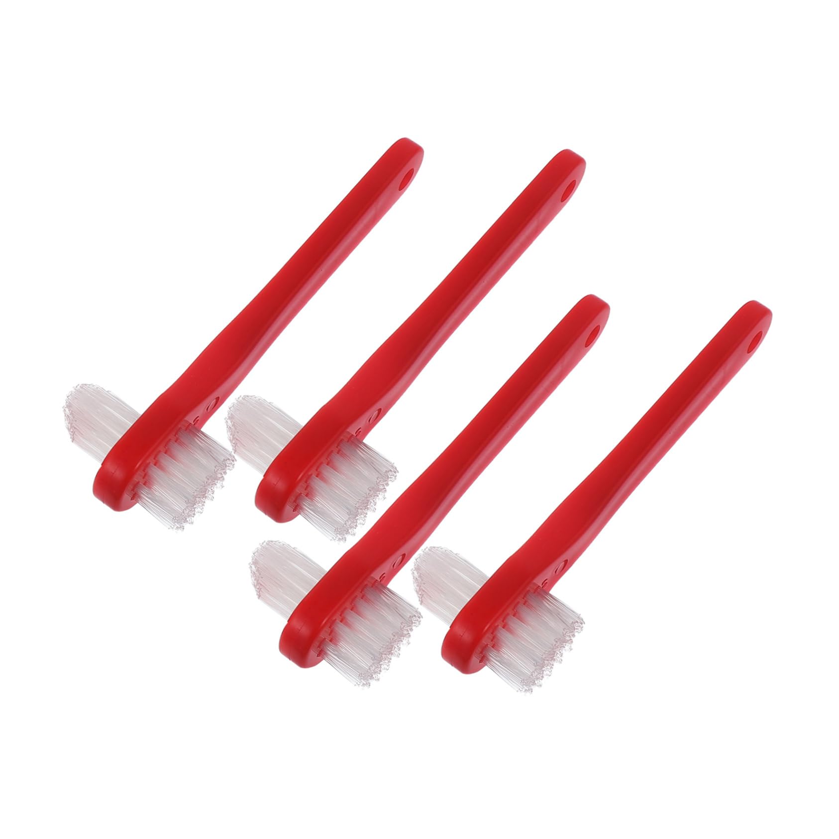 4 Set Spazzolino Per La Pulizia Delle Protesi Dentarie Spazzolino Portatile Da Viaggio Per Adulti Rigido Per Testine Con Setole 4 pezzi*4