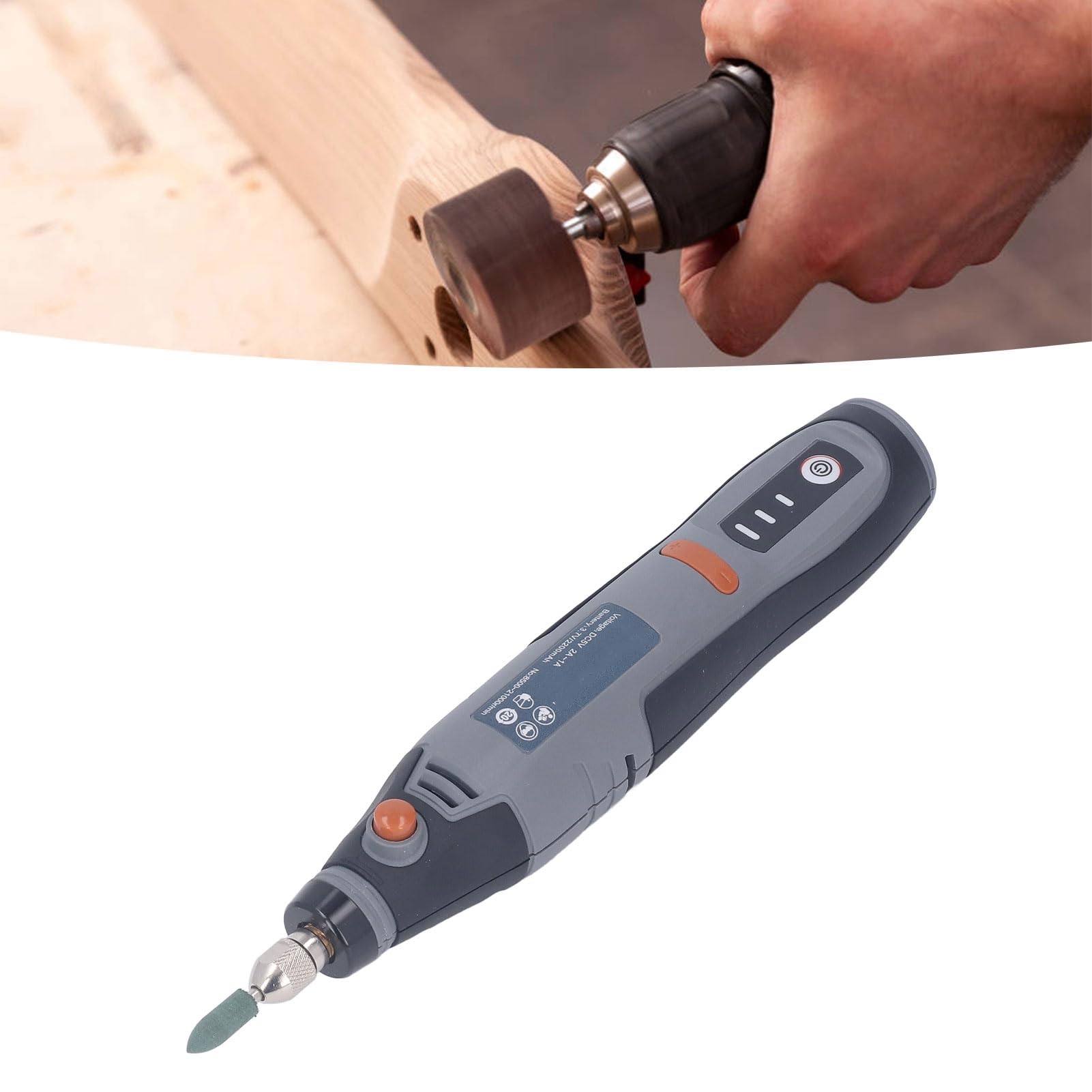 Herramienta amoladora inalámbrica, pluma de pulido eléctrica de 2200 mAh, batería de 3 engranajes, recargable, ligera para cortar y pulir y perforar