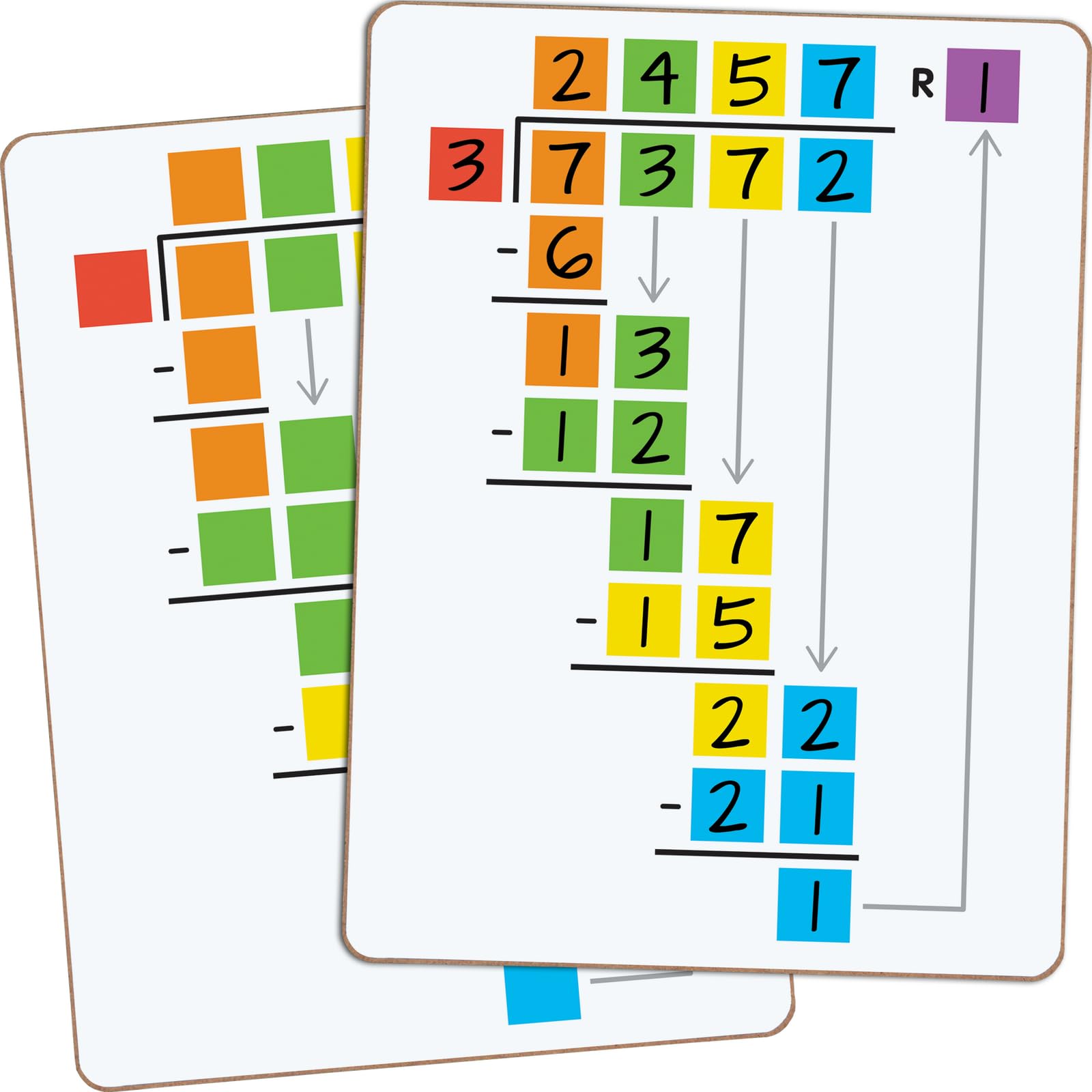Really Good Stuff Beginning Long Division Dry-Erase Boards - 6 Boards
