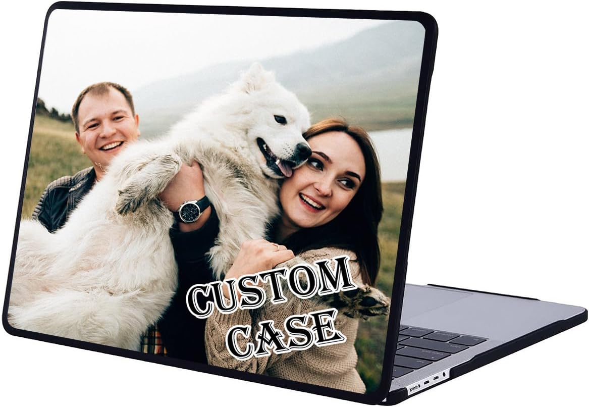 Custom Photo Text Case for MacBook Pro 16" 14 13 Inch A2991/A2780/A2485/A2992/A2918/A2779/A2442/A2338/A2289/A2251/A2159/A1989/A1708/A1706, Personalized Customizable Image Logo Name Laptop Cover