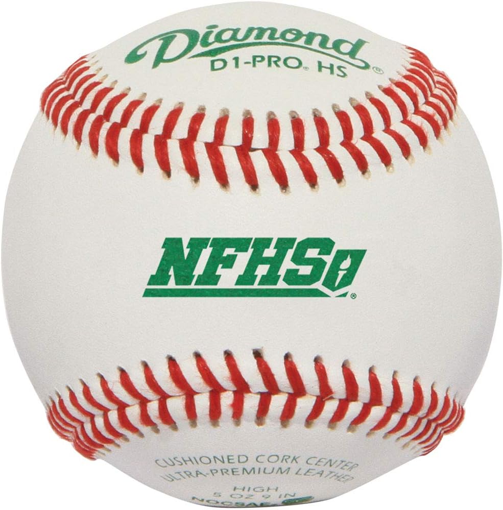 Diamond Nfhs Professional League Leather Baseballs 12 Ball Pack