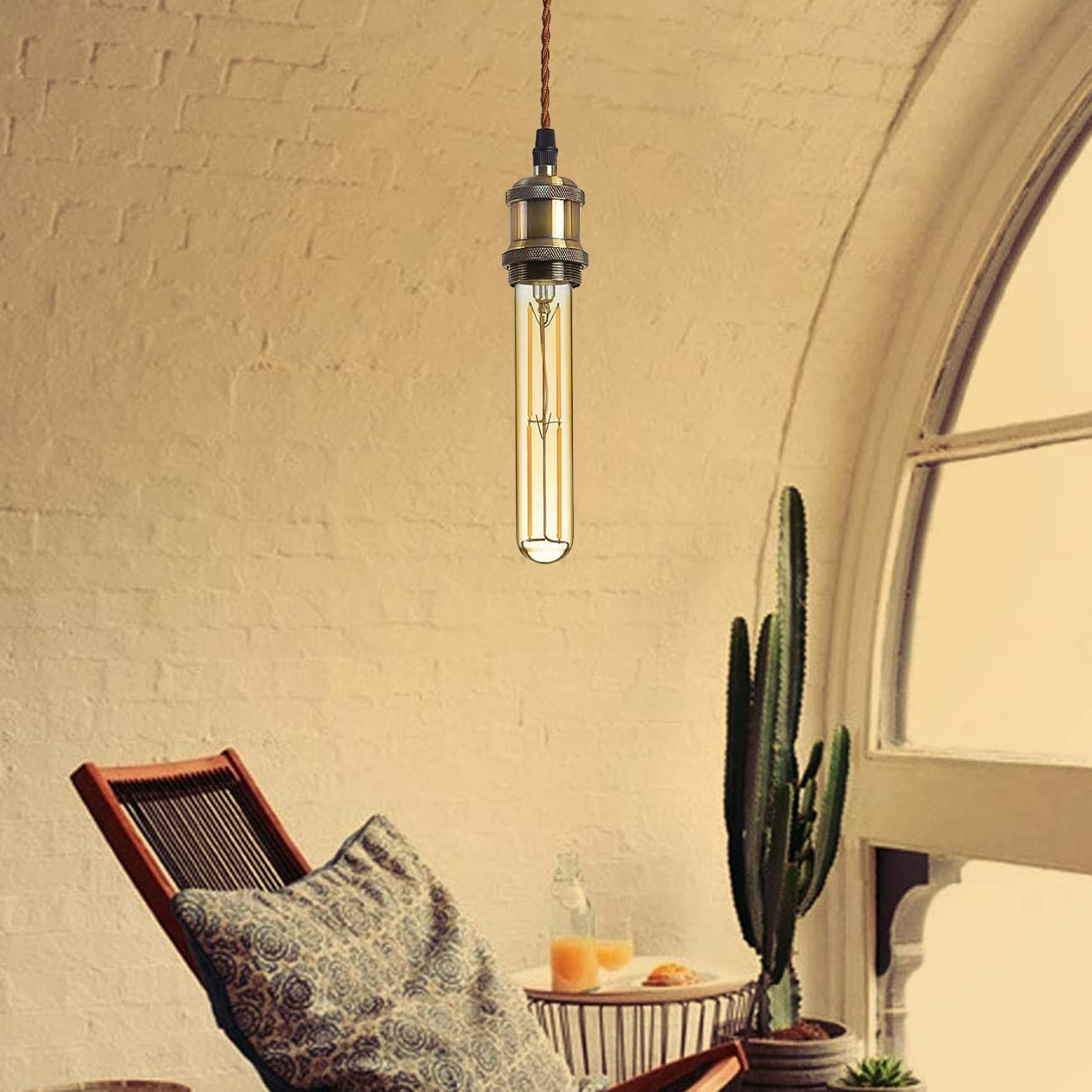 ペンダントライト E26口金 LED電球付き フィラメント電球 装飾器具