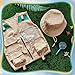 Ramede Kids Safari Explorer Vest and Hat Explorer Costume for Fishing Adventure Camping Boy Girls Cosplay(Green,Classic)