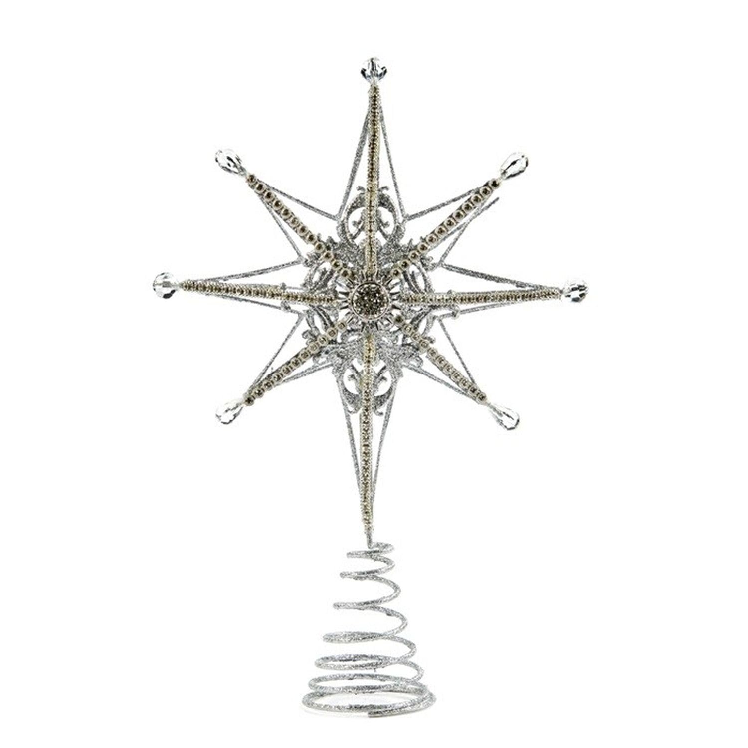 Goodwill Cimier de sapin étoile du Nord en fil métallique Argenté 34 cm