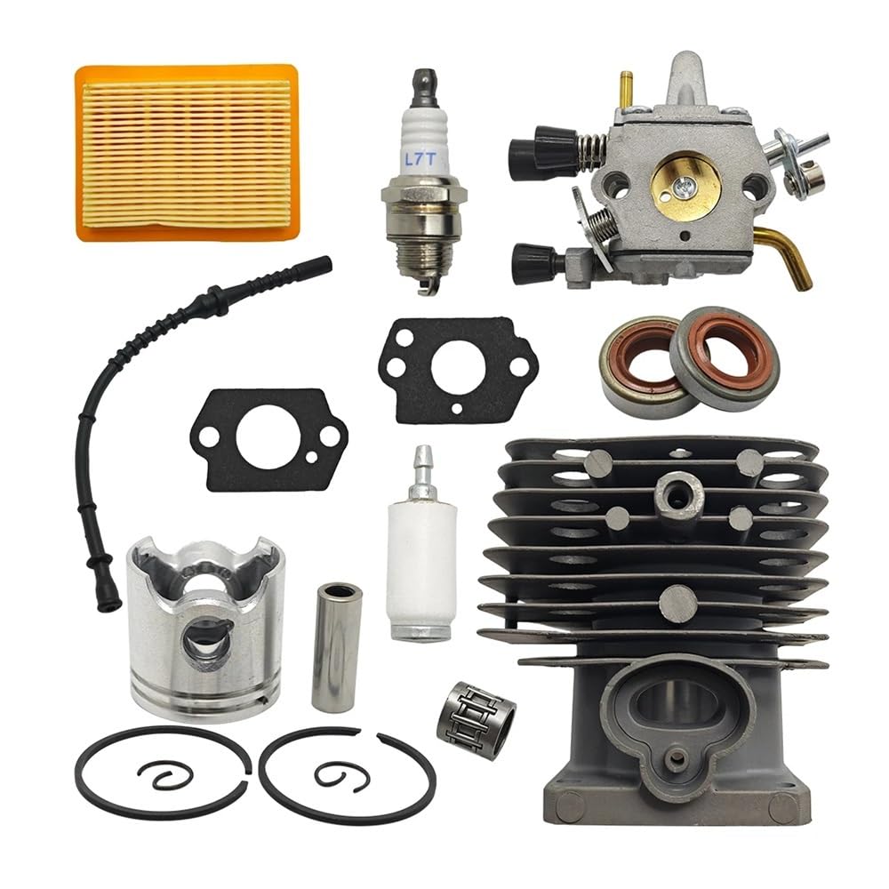 Kit de Manguera de Combustible con Filtro de Aire de carburador de pistón de Cilindro de 35mm for Piezas de desbrozadora Stih FS120 FS250 FS250R FS200 FS200R