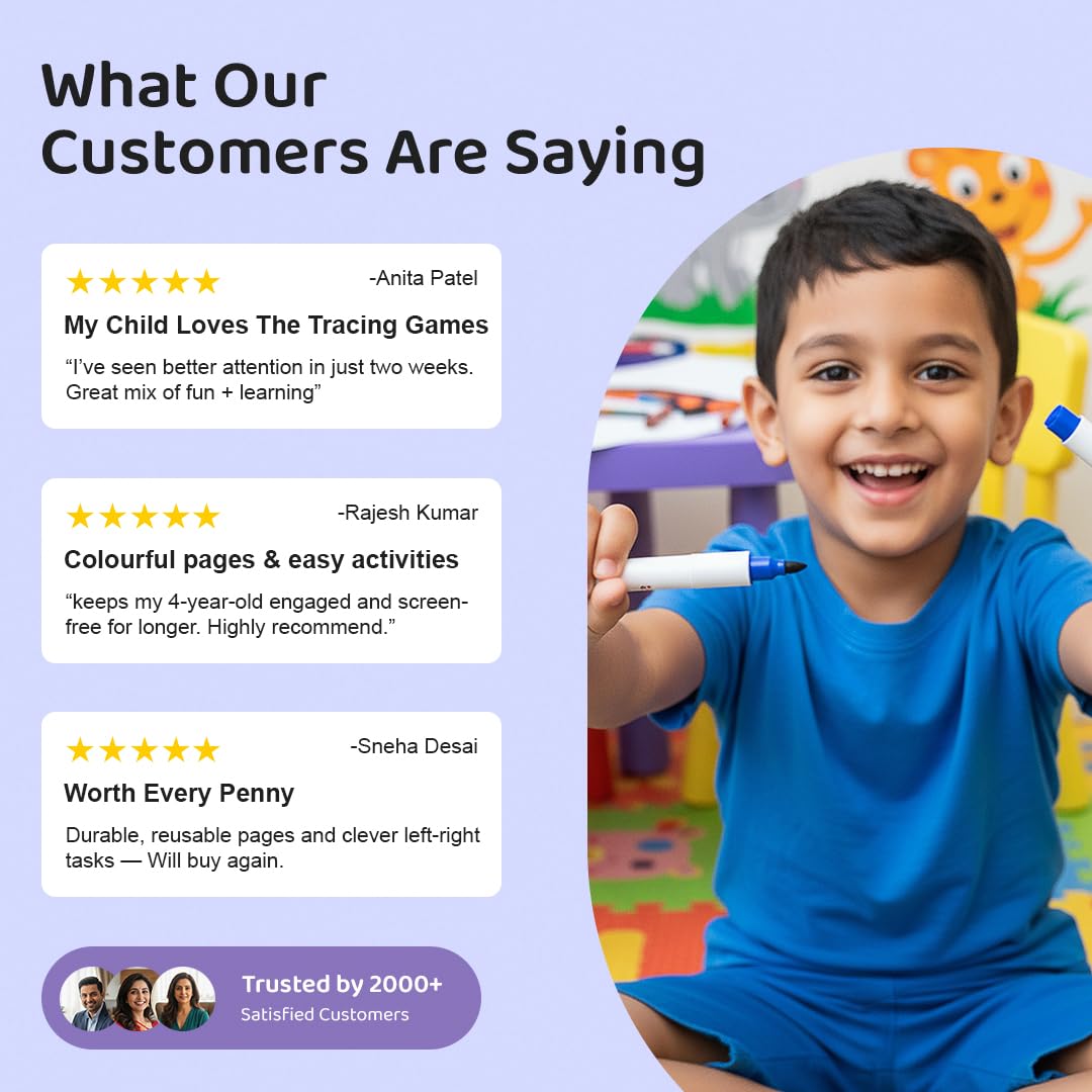 MUMMA MALL Left & Right Brain Activity buzy Book for kids – Build Focus, Creativity & Hand Coordination for Kids 4