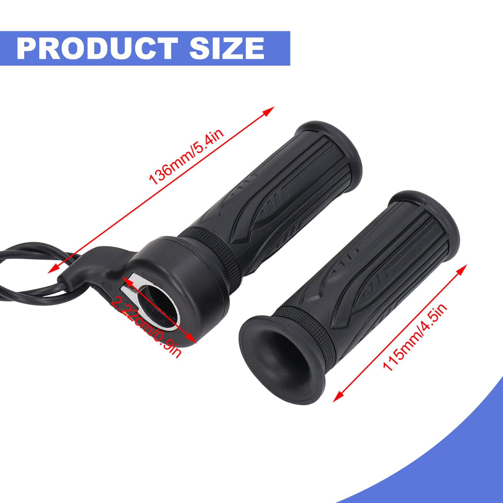 Topyond 20X Full Twist Throttle Stable E-Bike Throttle Electric Bike Throttle Full Twist Throttle Ebike for Scooters and — view 2