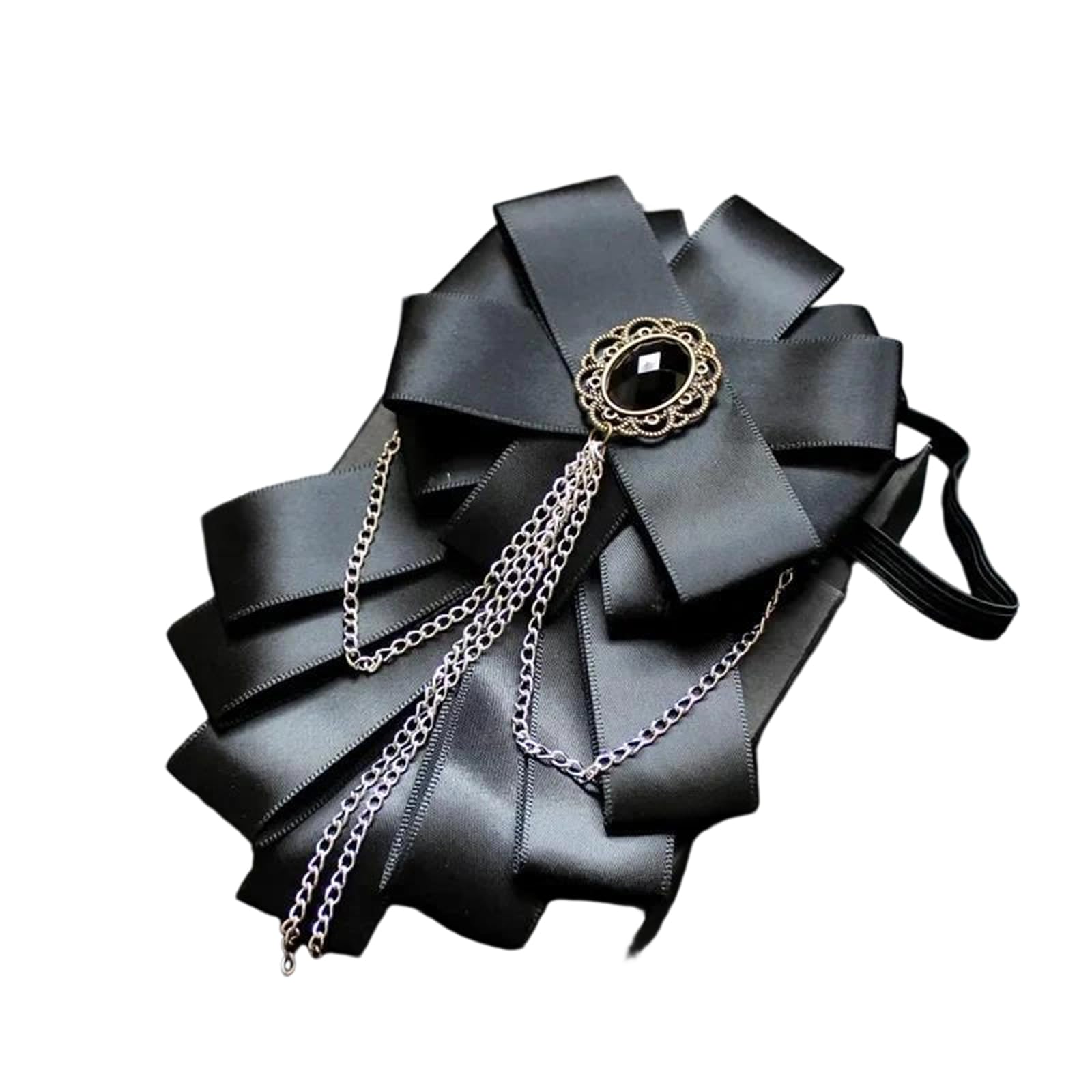 HLTYGWX Damen Herren Punk-Stil Quaste Fliege Brosche Strass Legierung Krawatte für Bräutigam Hochzeit weißes Hemd