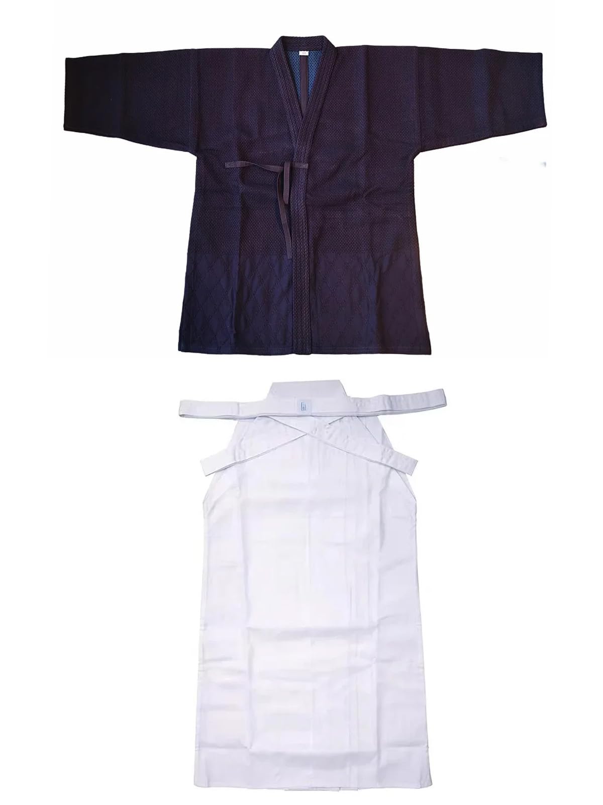 Hakama Kendo Gi Aikido Samurai Hakama Martial Arts Clothing Kimono Koszulki Kostiumes Formal Kyudo Kimono 2 szt. 155 cm