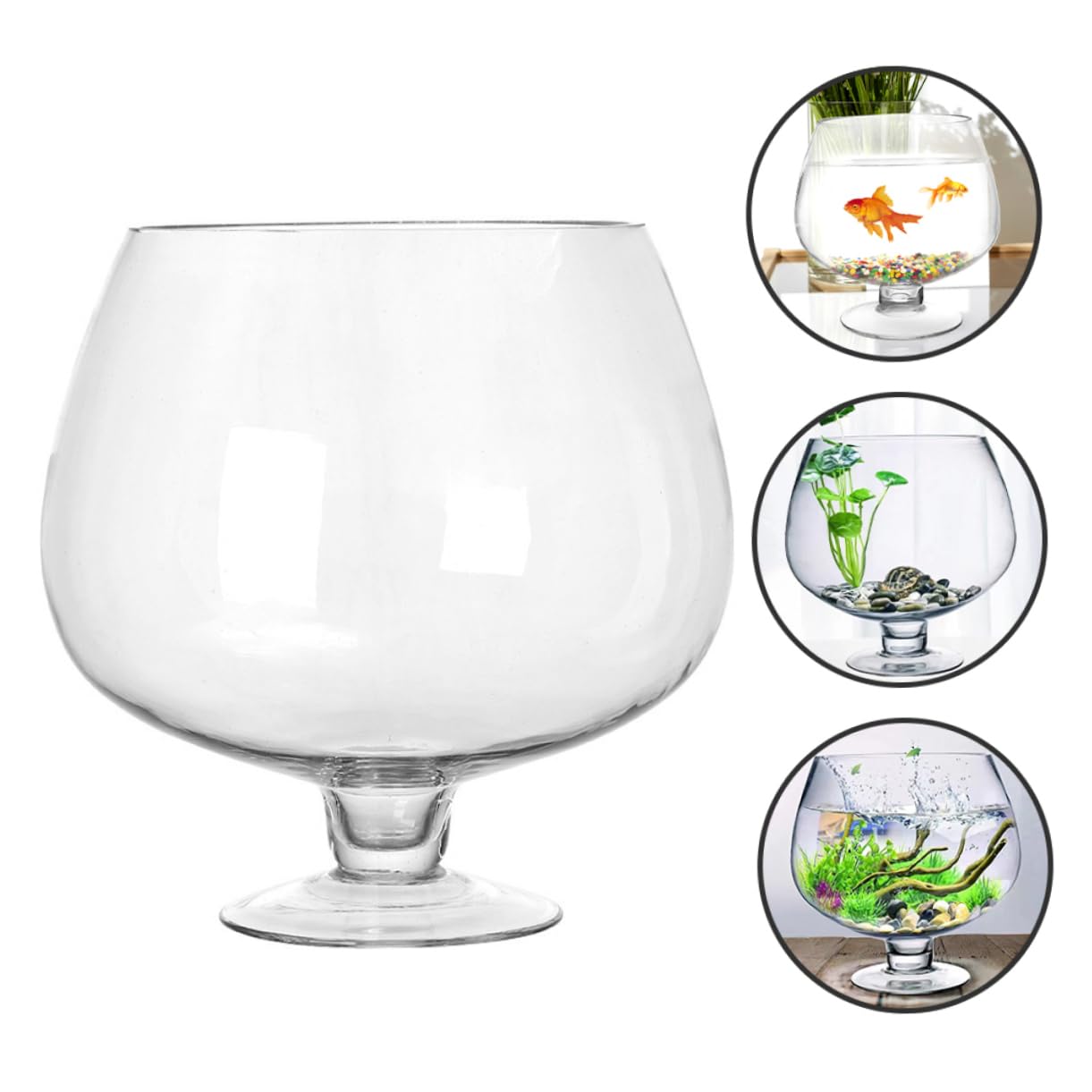 Petit Aquarium Transparent pour Poissons Betta Bocal à Poissons Verre Décoratif Et Facile à Nettoyer pour Bureau Ou Intérieur