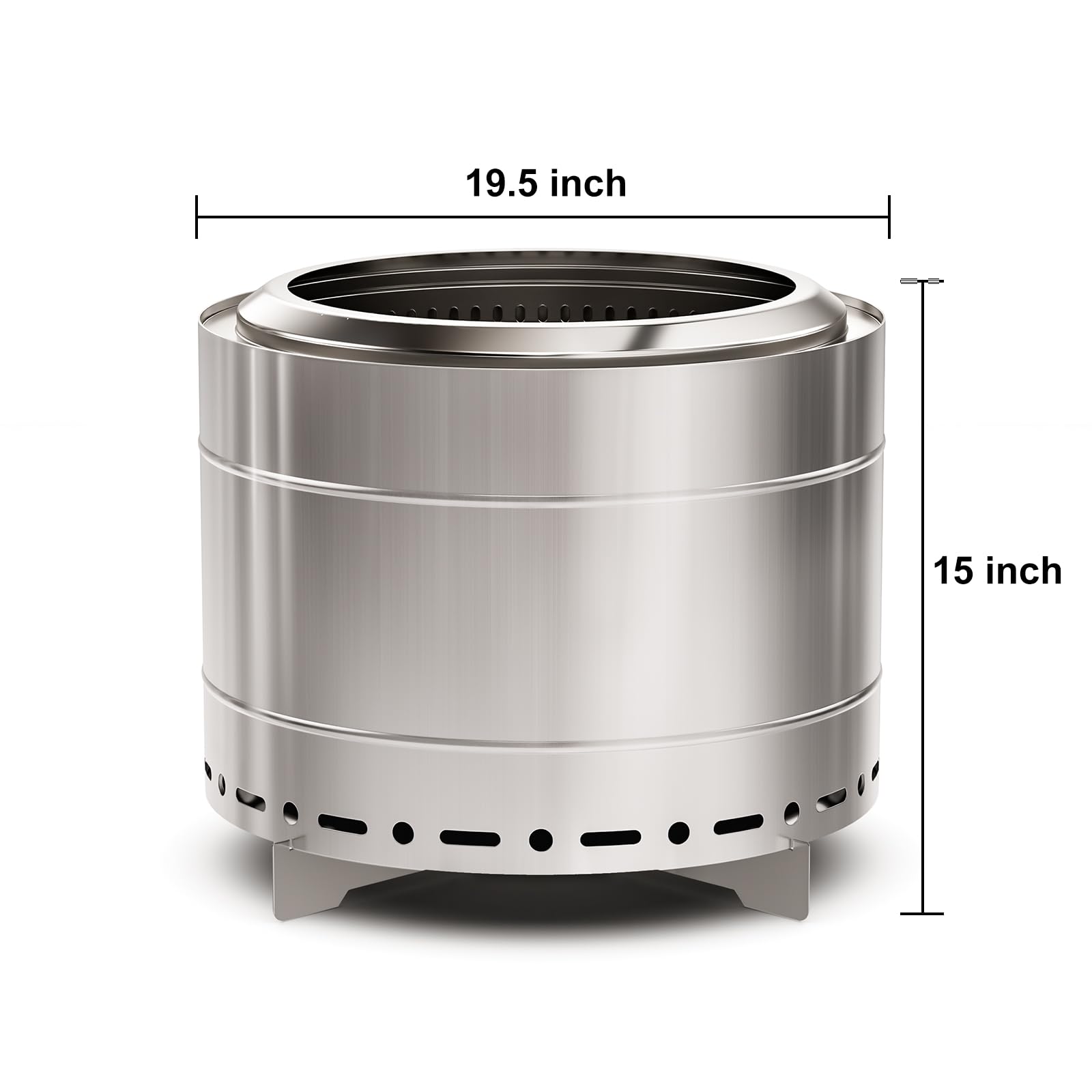 OutVue Foyer D'extérieur Sans Fumée En Acier Inoxydable De