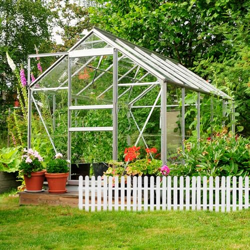 HANABASS 1 Pc White Plastic Courtyard Fence Picket Edging Lawn Border Garden Edge Display Landscape Barrier - Image 2