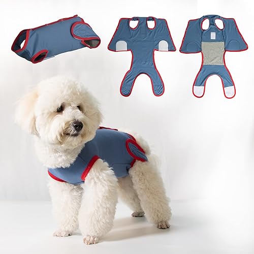 Traje de recuperación quirúrgica para perros, gatos y mascotas después de la cirugía, camisa de recuperación suave y transpirable para perros machos