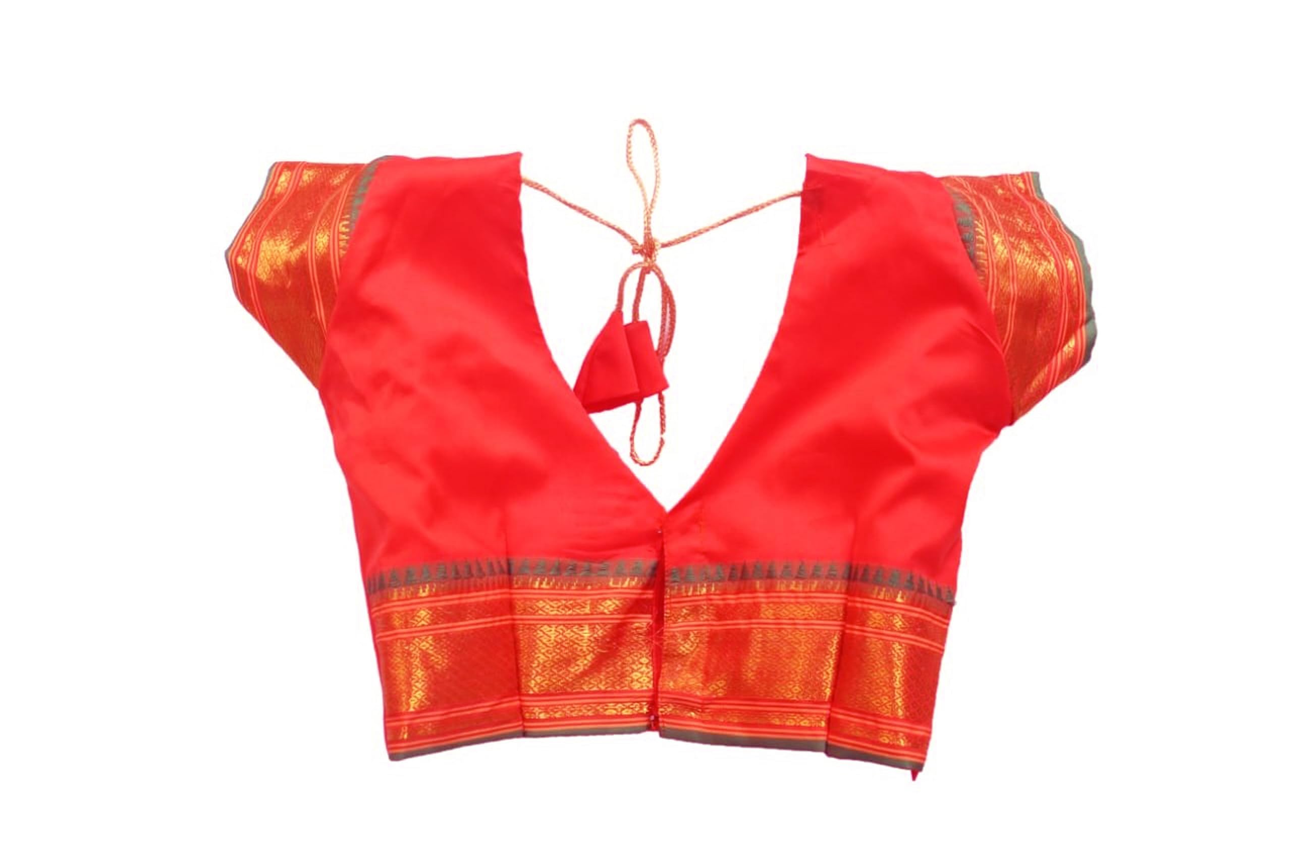 Mastani Nauwari Saree for Baby/Childs/Girls (1-2, Classic, Red) 1