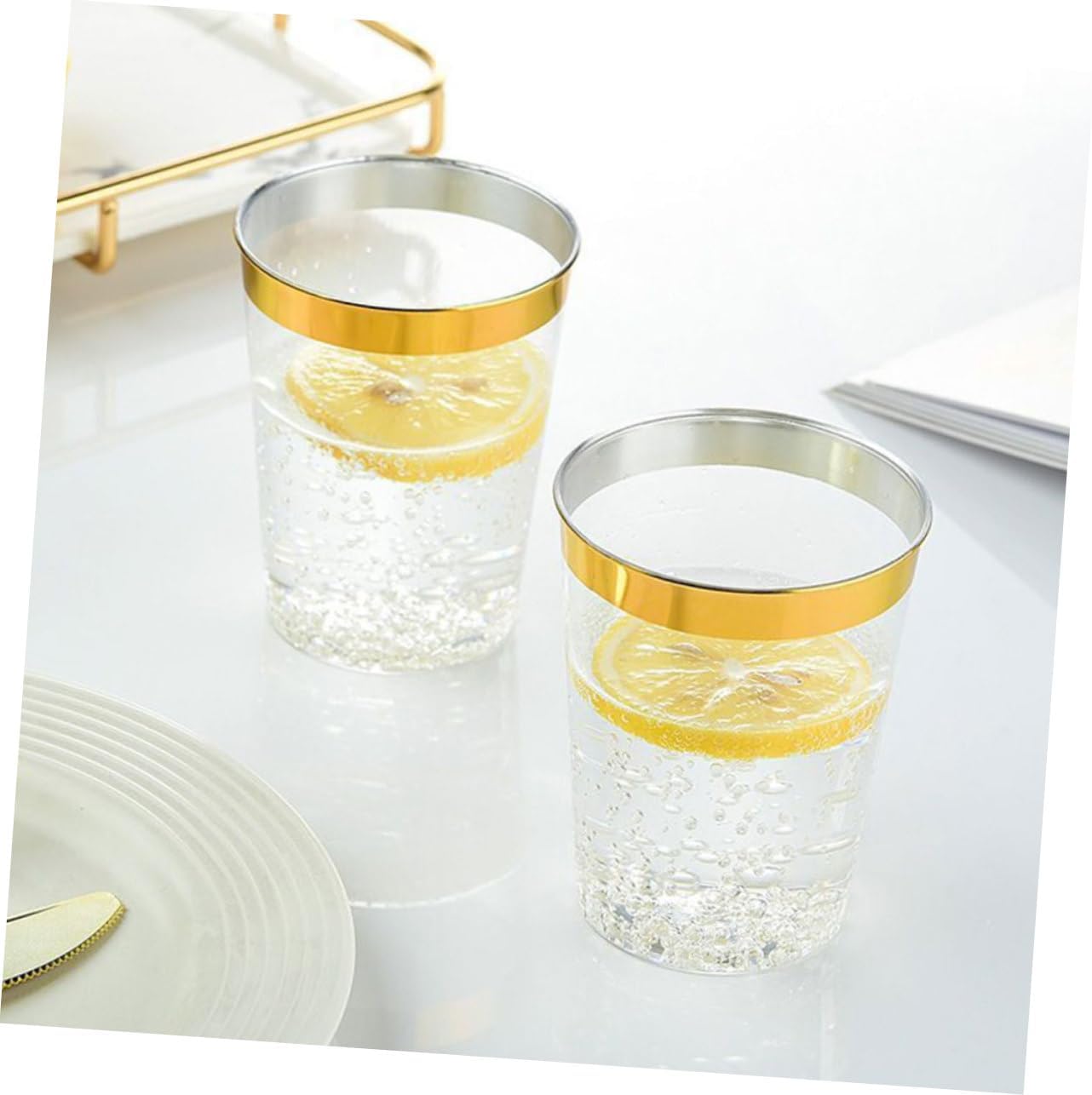COLLBATH 25pcs Phnom Penh Air Cup Small Juice Water Wine Cups for Wedding Event Bar