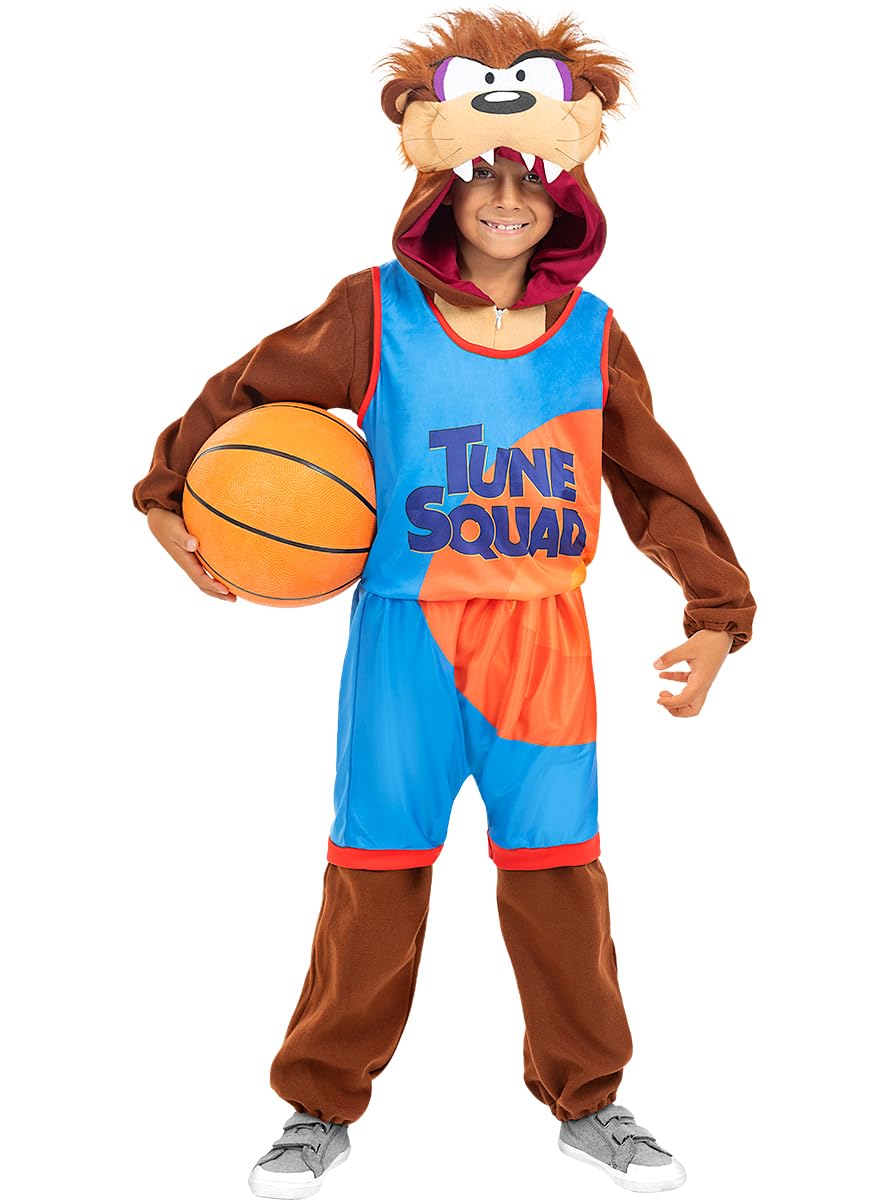 Funidelia | Costume Taz Space Jam - Looney Tunes per bambino Cartoni Animati - Costume per Bambini e accessori per Feste, Carnevale e Halloween - Marroni