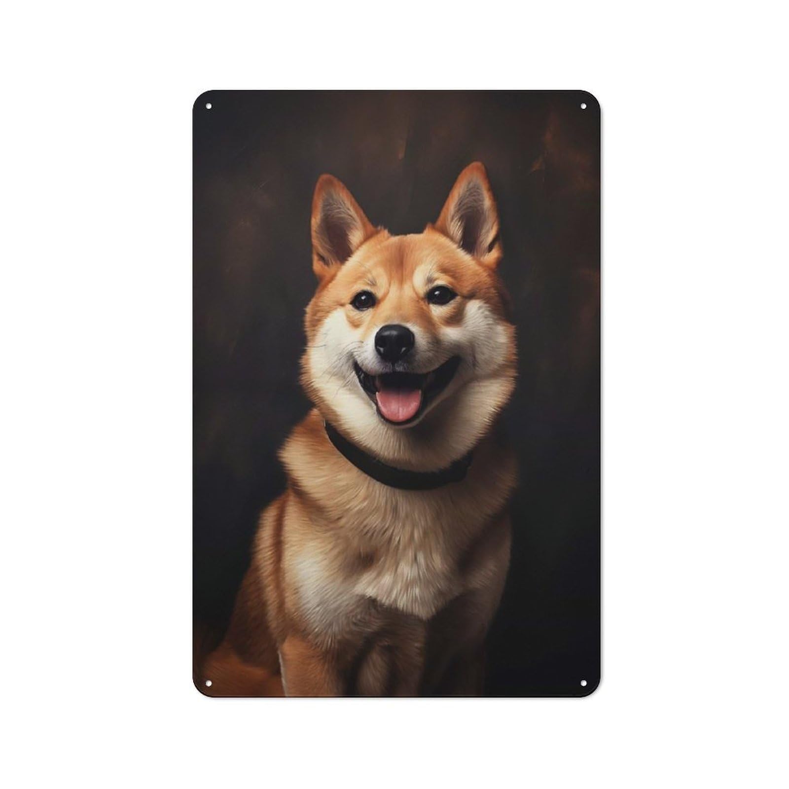 Junmoney Style-21 Shiba Inu Dog Cafe Metal Sign 30X20cm, Shop Front Style Restaurant Wall Art For Takeaway, Bar, Kitchen Or Counter Area