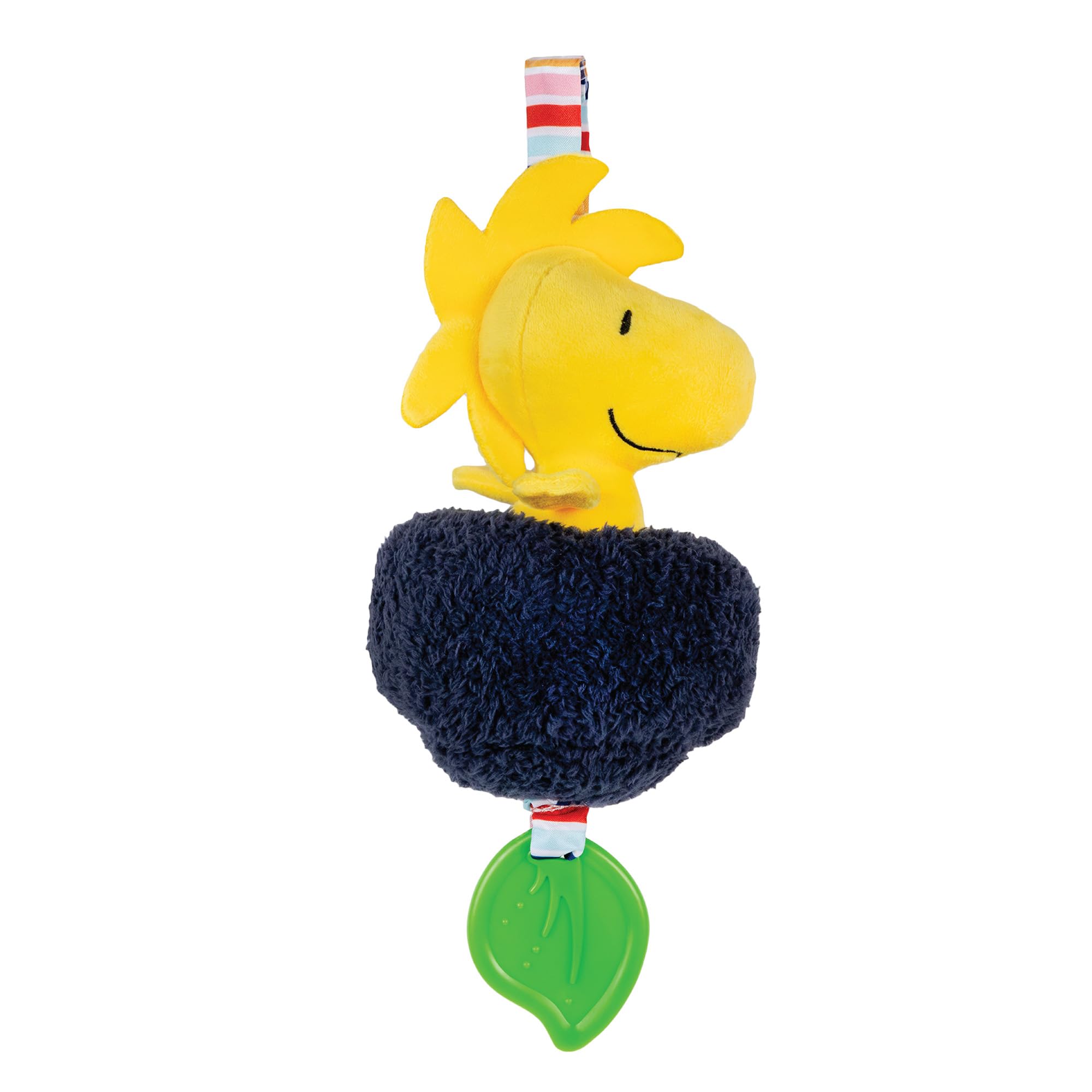 KIDS PREFERRED Peanuts Charlie Brown Toys Woodstock Baby Pulldown Ziggle Sensory Toy for Kids & Toddlers for On The Go Fun with Stroller Car Seat Loop