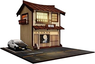 YIJU Garage Model Railway Building Kits, 1/64 Shop Model Diorama Making Kits Display Parking Lot Building HO Scale Scenery Kits for DIY Scene Model