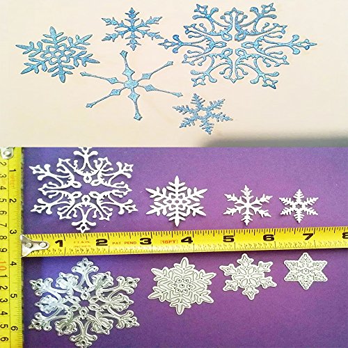 Decora Cutting Dies 4 Pcs Christmas Snowflakes Metal Stencil Template Mould Diy Scrapbook Album Paper Card Embossing Tool #TOP6