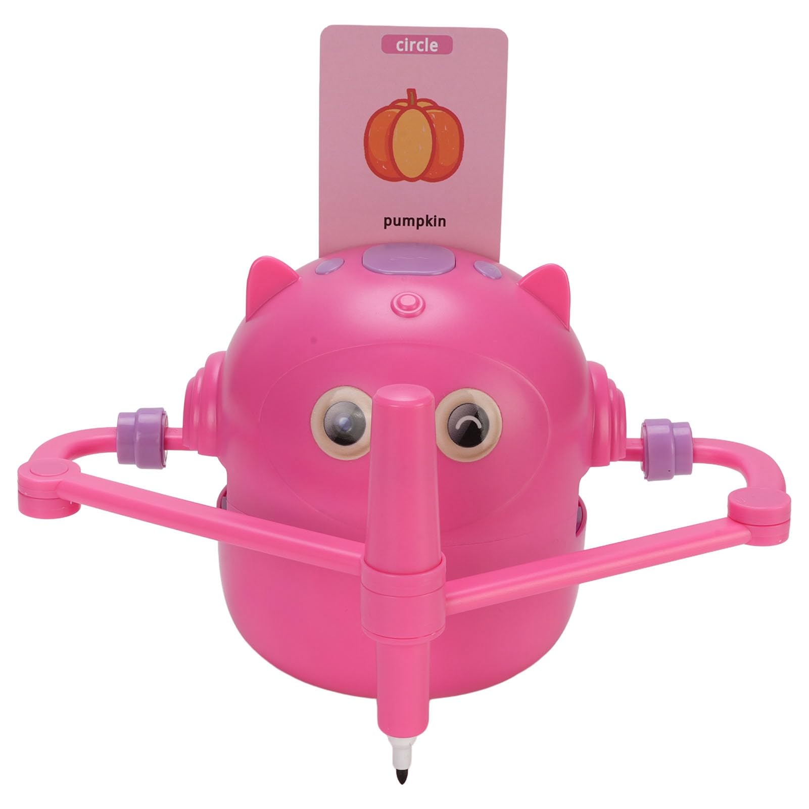 SIXRUN Robot de Dibujo Inteligente, Robot de Dibujo Educativo ABS, Juguete con 100 Tarjetas, 2 Marcadores, Batería de 1800 MAh, Aprendizaje de Pintura Paso a Paso para Niños de 5 Años en Adelante en