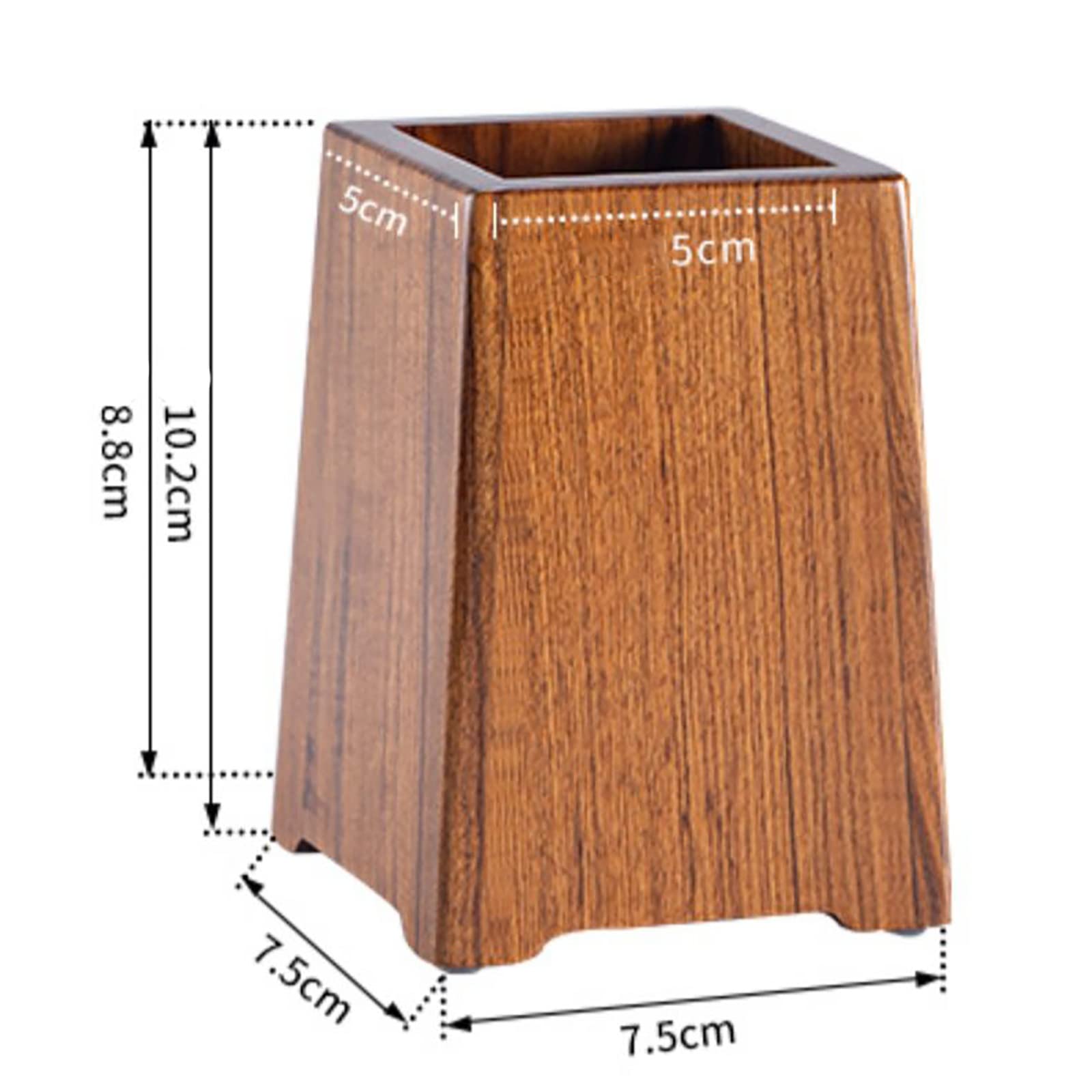 Bleistifttopf aus Holz Hölzerner Stifthalter Büro minimalistischer Stifteimer Ornament Schreibtisch-Organizer für Homeoffice(Natural)