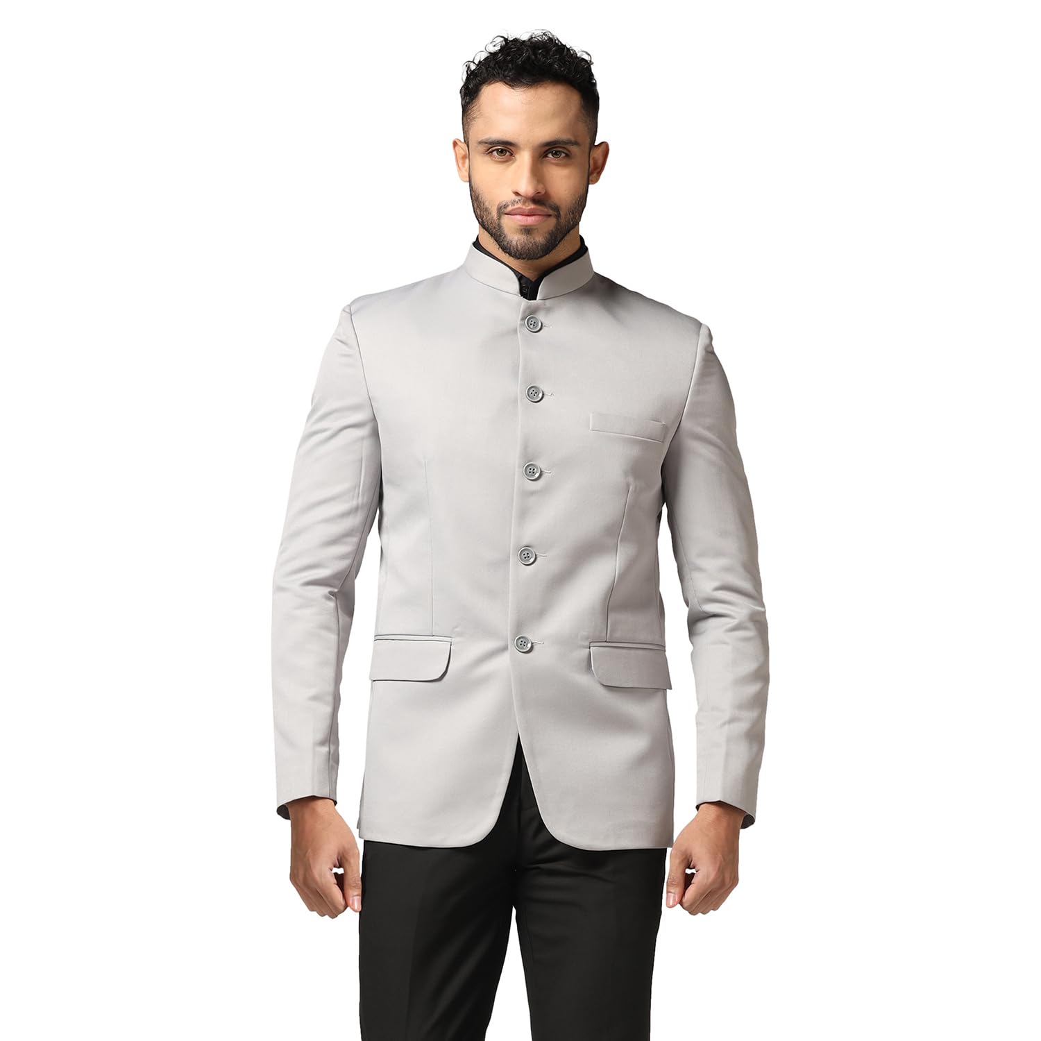 Men Blazer Lycra Fabric Slim Fit Single Breasted Blazer