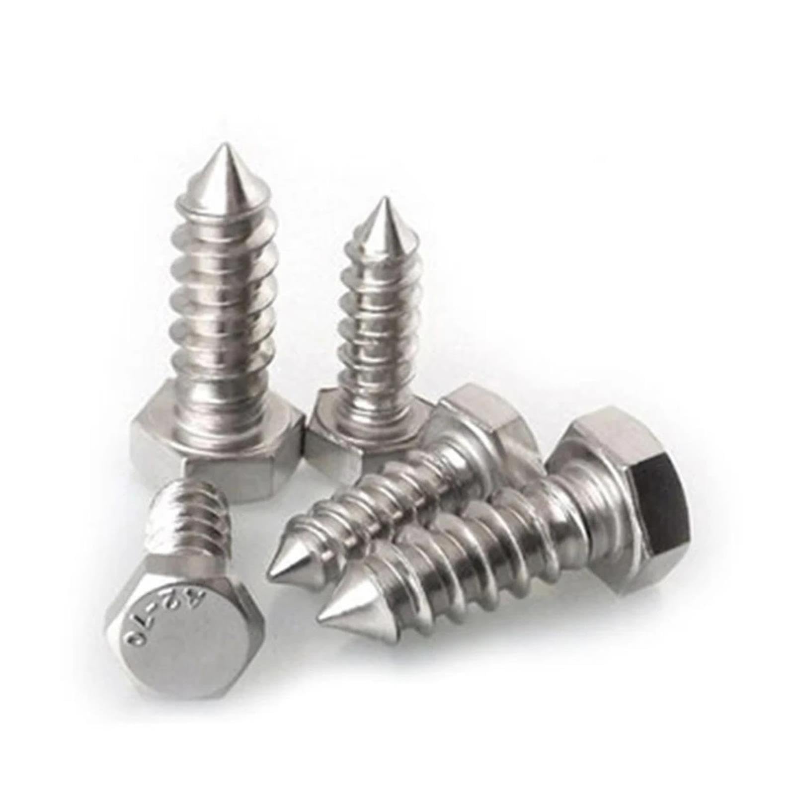 Wkręt do drewna sześciokątny M12 Inox 304 A2 DIN571