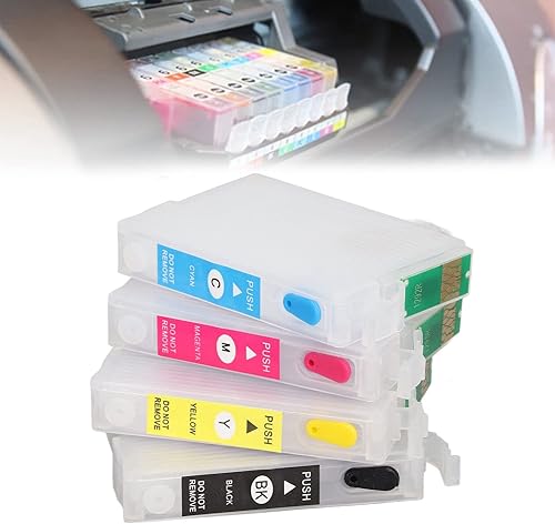 Miniatura 2 de Cartucho de tinta, PP Cartucho de tinta de 4 colores con chip permanente, para impresión de fotos, papeles de prueba, documentos