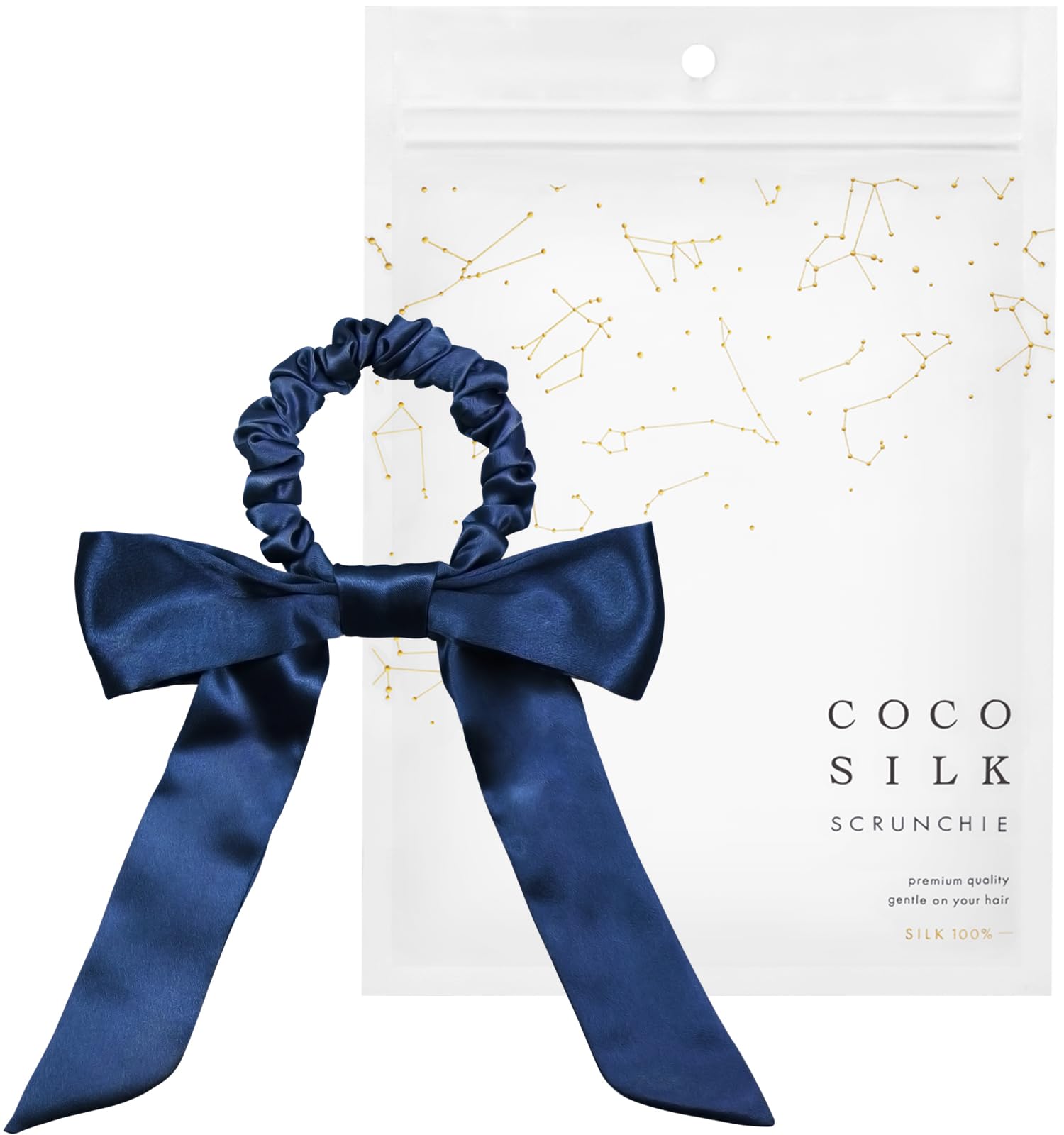 Amazon | [COCOSILK] シルク ヘアゴム リボン シュシュ 跡がつかない  