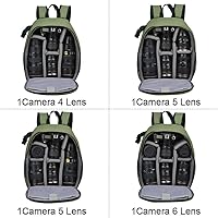 Vista 4 de CADeN - Mochila para cámara profesional DSLR / SLR sin espejo, resistente al agua, maletín compatible con accesorios de cámaras Sony, Canon, Nikon