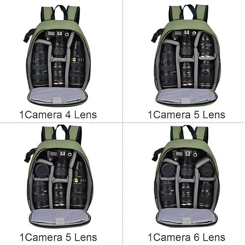 Miniatura 4 de CADeN - Mochila para cámara profesional DSLR  SLR sin espejo, resistente al agua, maletín compatible con accesorios de cámaras Sony, Canon, Nikon y
