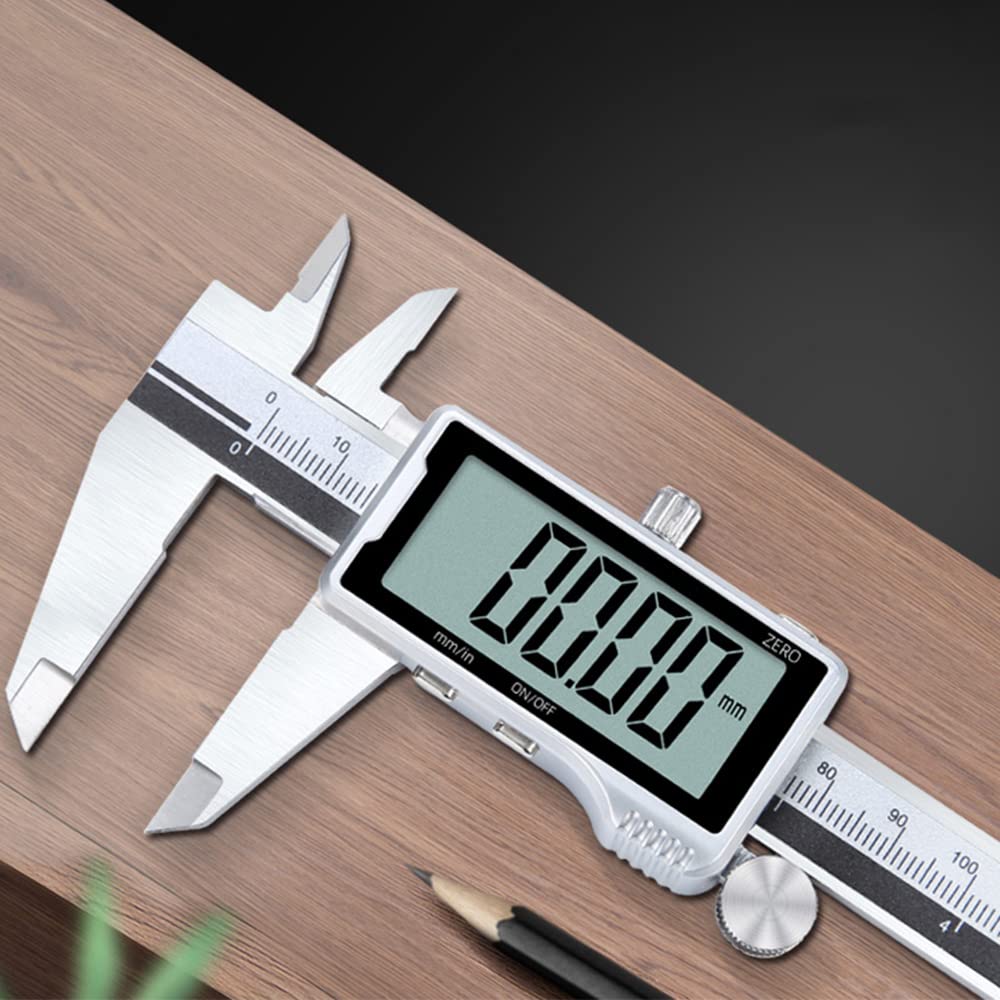 LEFAH Calibres Digitales Vernier Calibrador electrónico Digital Full Metal 0-150/200/300 mm Herramienta de medición de Acero Inoxidable Pie de Rey