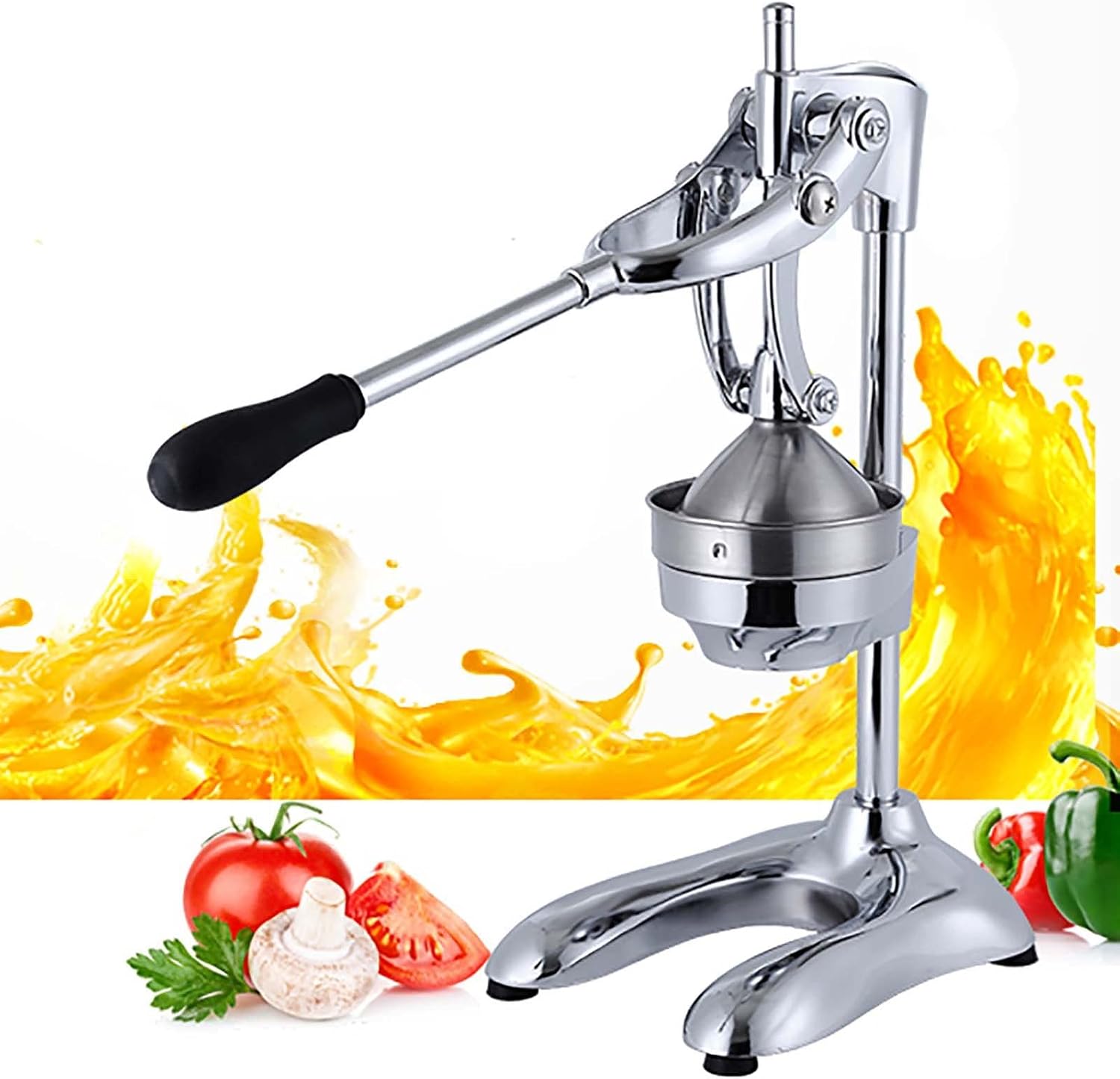 Professional Citrus Juicer, Commercial Manual Hand Press Juicer Squeezer Household Stainless Steel Orange Squeezer for Lemon Lime Pomegranate(