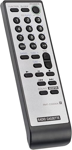 Miniatura 2 de Allimity RMT-CG500A RMTCG500A Control remoto de repuesto compatible con Sony CD Radio Cassette-Corder 147865591 CFD-G500L CFD-G500 CFD-G505 CFDG500L