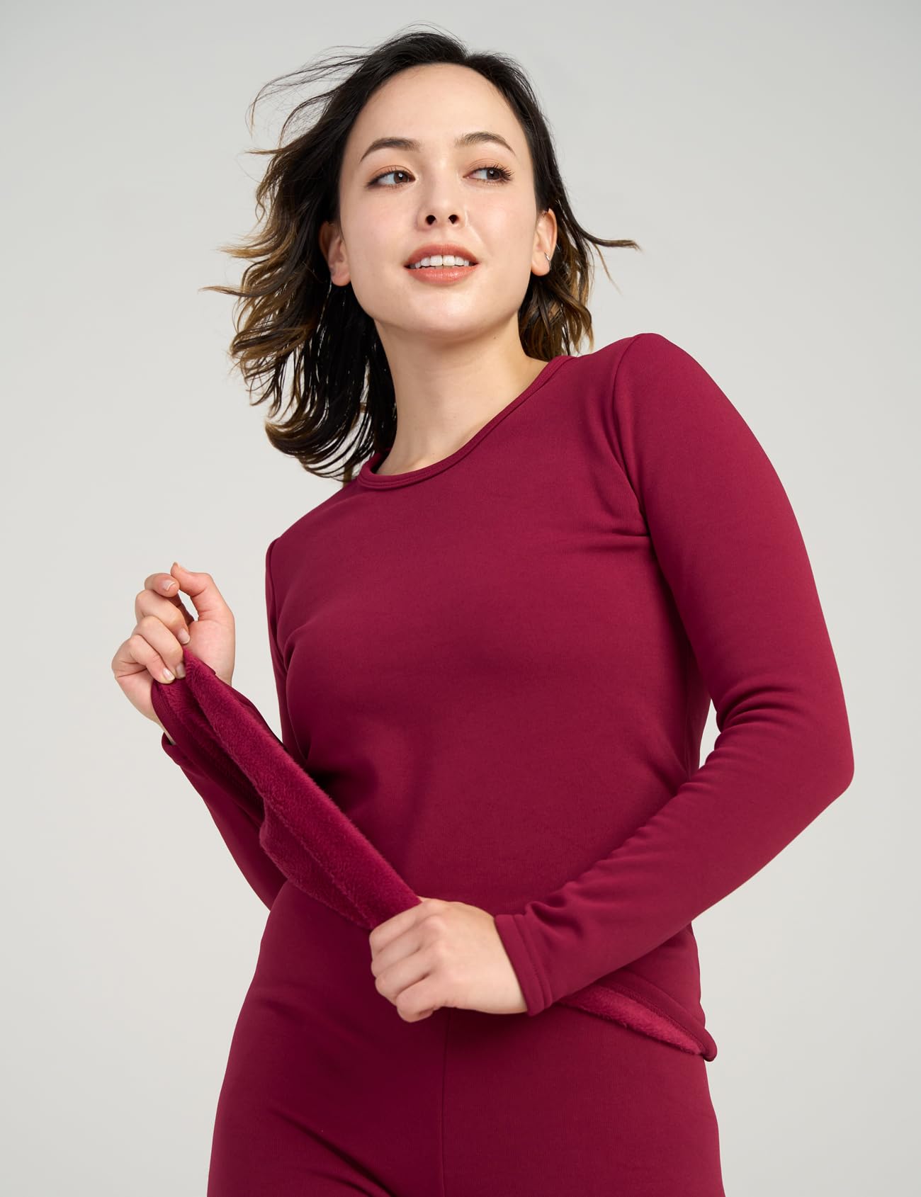 LAPASA Pacco da 2 o 1 Maglia Termica Donna Manica Lunga Fodera in Micro Pile - Pigiama Abbigliamento Intimo Canottiera Calda Elegante Elastica Traspirante Sportiva L15/L39/L42